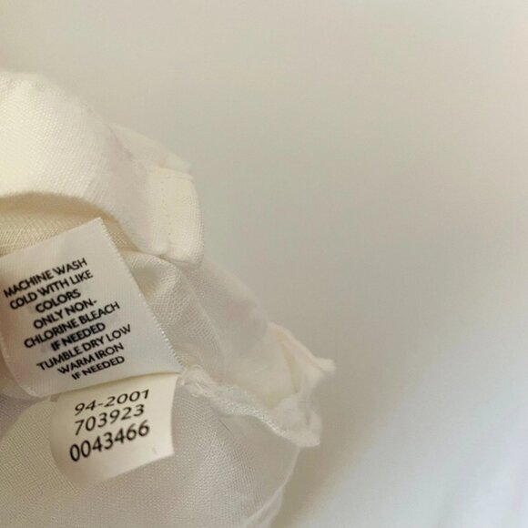 J. Jill Womens White Long Sleeve Lightweight Linen Button Up Shirt Size Large - Picture 5 of 11